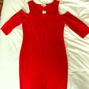 Forever 21 cold shoulder bodycon dress